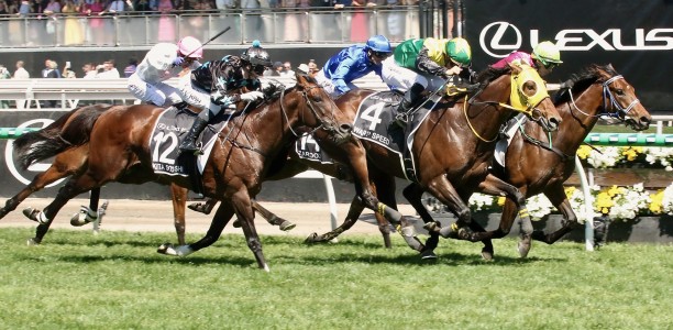 Dolan and Laxon cruising to Melbourne Cup success