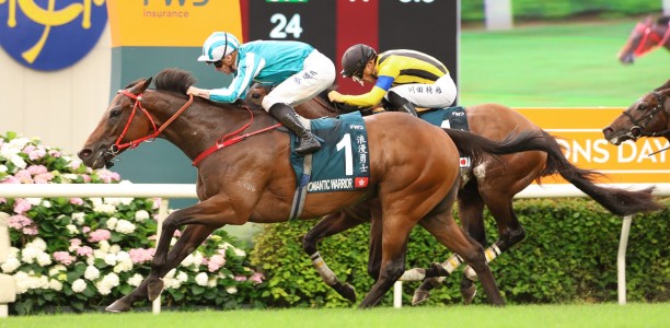 Star galloper Romantic Warrior odds on in the Hong Kong Cup